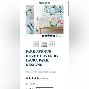 Laura Park king duvet cover . Paid $418, this is new but without packaging.